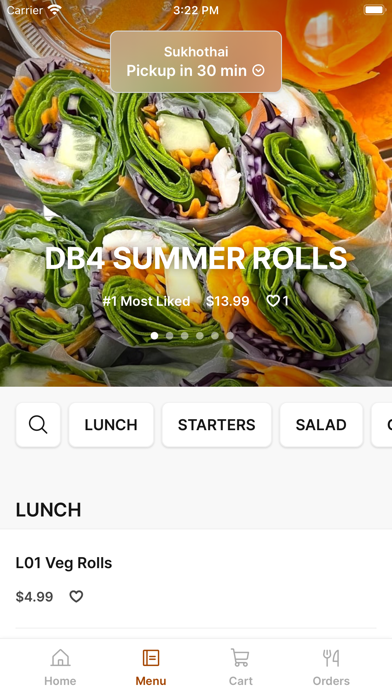 Sukhothai Restaurant iPhone screenshot 2 - Food & Drink app