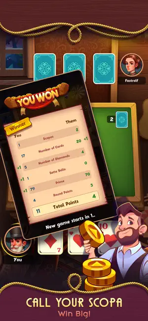 Scopa Offline Card Game screenshot 4