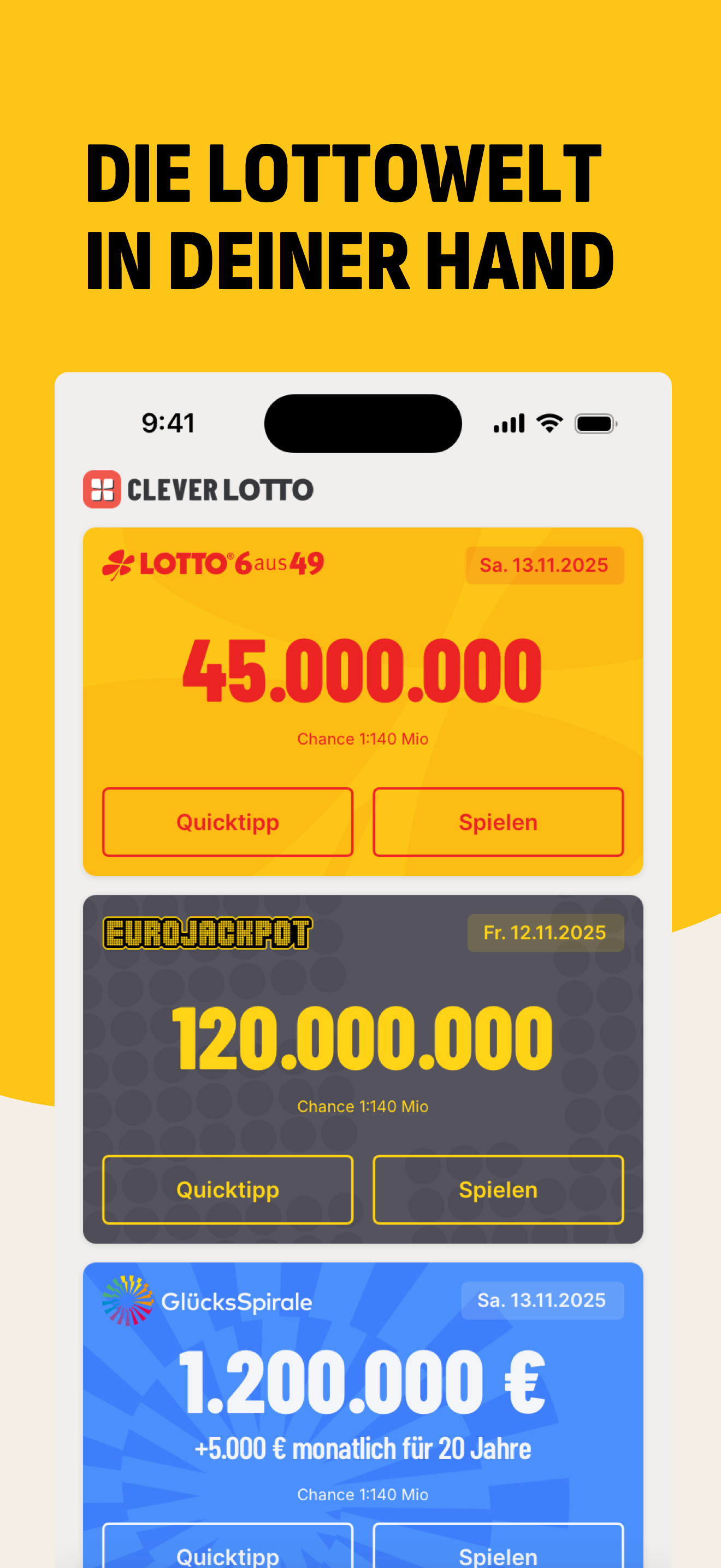 LOTTO & Eurojackpot spielen
