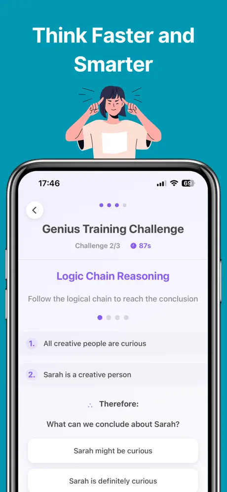 BrainFit Logic Puzzles & Focus 脑力训练应用截图