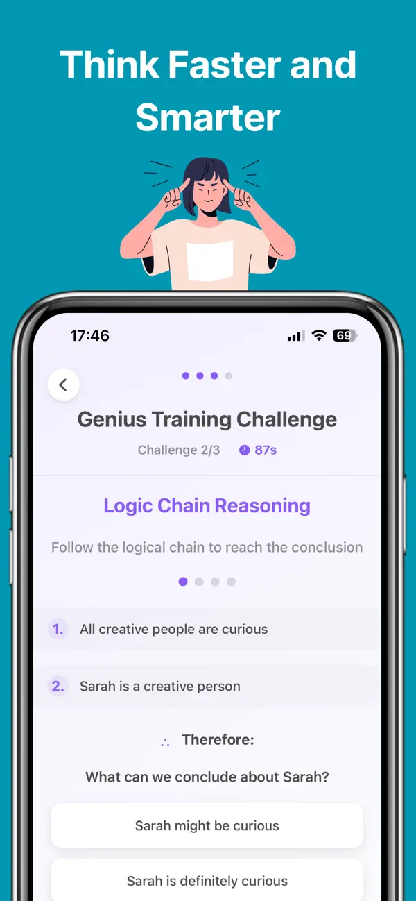 BrainFit Logic Puzzles & Focus Screenshot 4