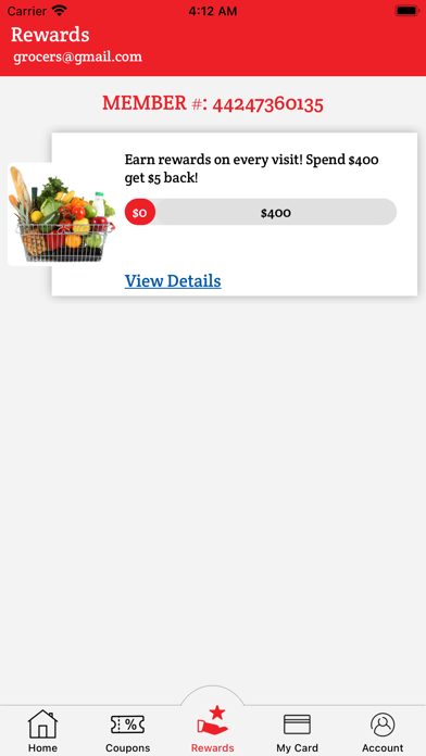 Grocer’s Pride Rewards Screenshot