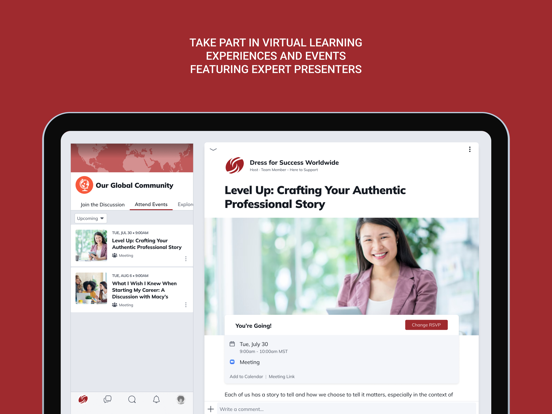Dress for Success iPad screenshot 2 - Social Networking app