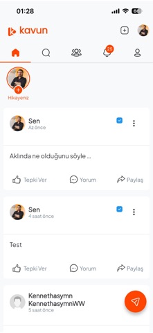 Kavun: Sosyal Ağ - Mesajlaş iPhone screenshot