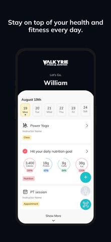 Valkyrie Fitness and Nutrition screenshot
