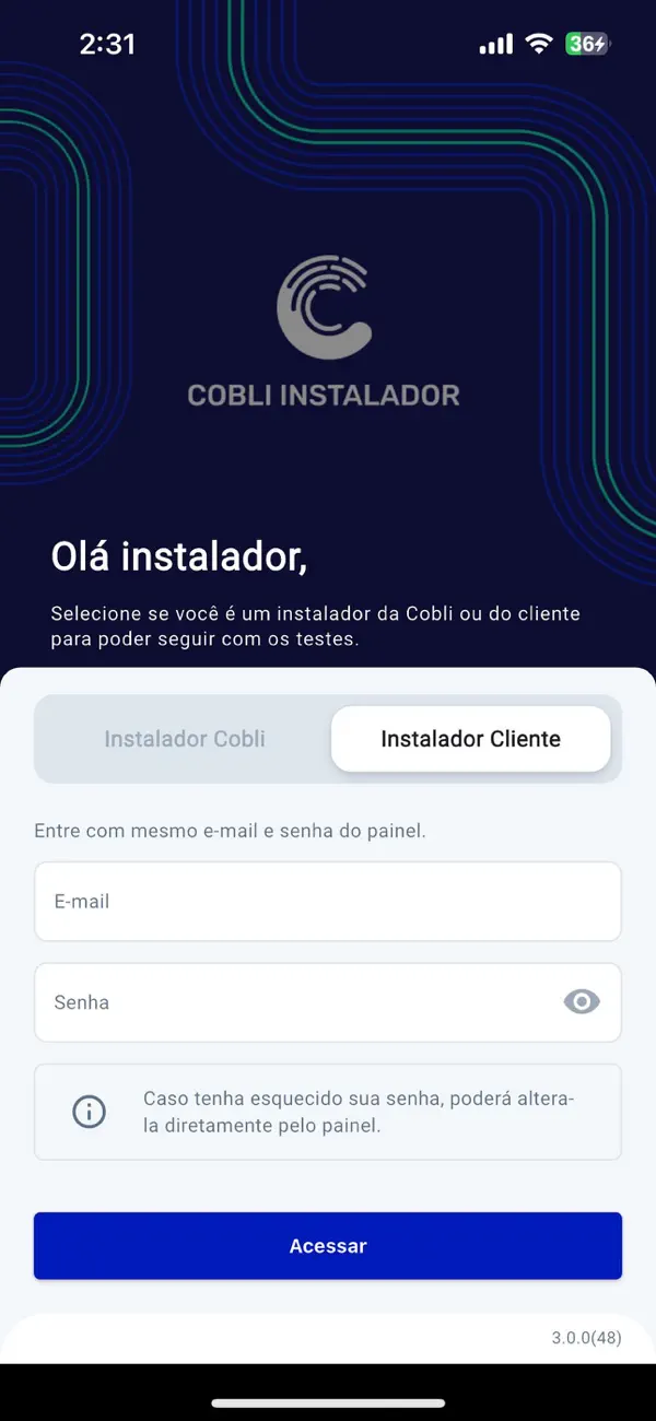 Screenshot #1 pour Cobli Instalador