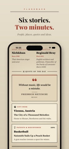 FlashBack: Today in History iPhone screenshot