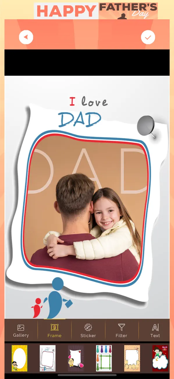 Screenshot #1 pour Father’s Day Cam - Dad’s Frame