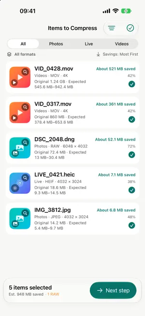 MediaLean: Photo Video Shrink screenshot 2