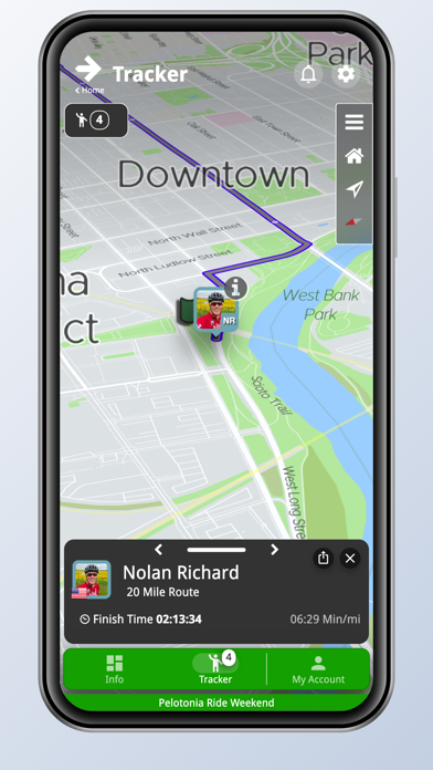 Pelotonia Tracker Screenshot