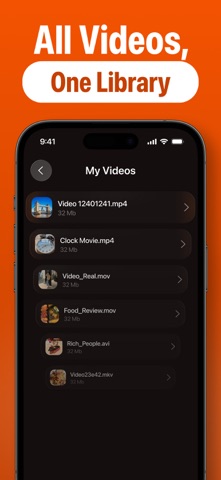 Video & Media Player・ iPhone screenshot