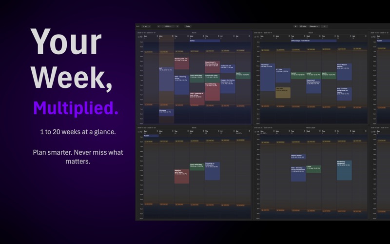 MultiWeek - Calendar screenshot