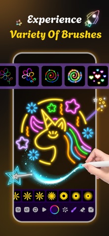 Neon Lines: Magical Drawing iPhone screenshot
