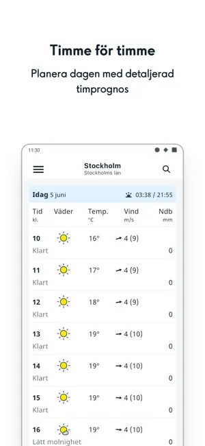SMHI Väder iPhone screenshot 2