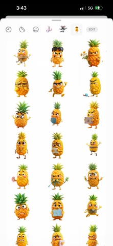 Anxious Pineapple Stickers Screenshot 2 of 4