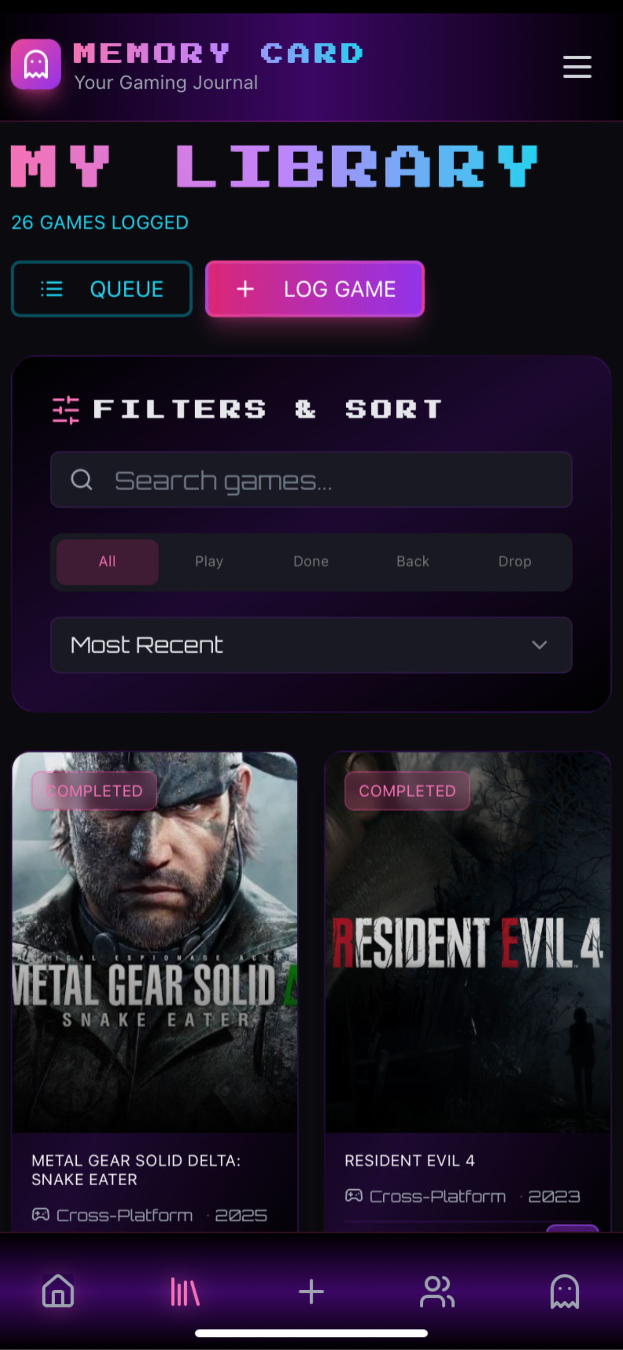Memory Card: Gaming Journal screenshot 5