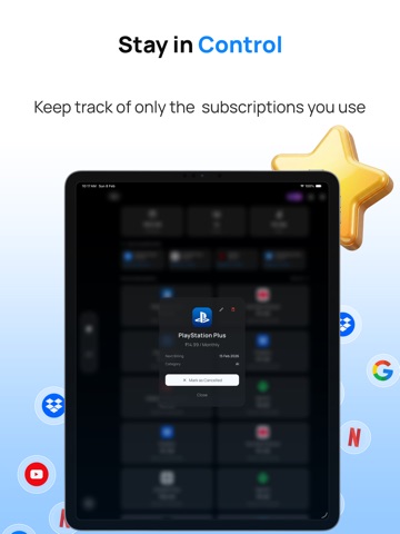 Subscription Manager: SubKit iPad screenshot