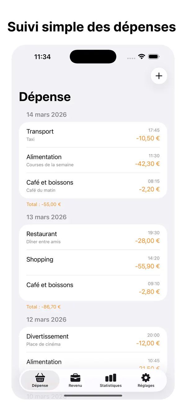 Screenshot #1 pour Money: Suivi Simple