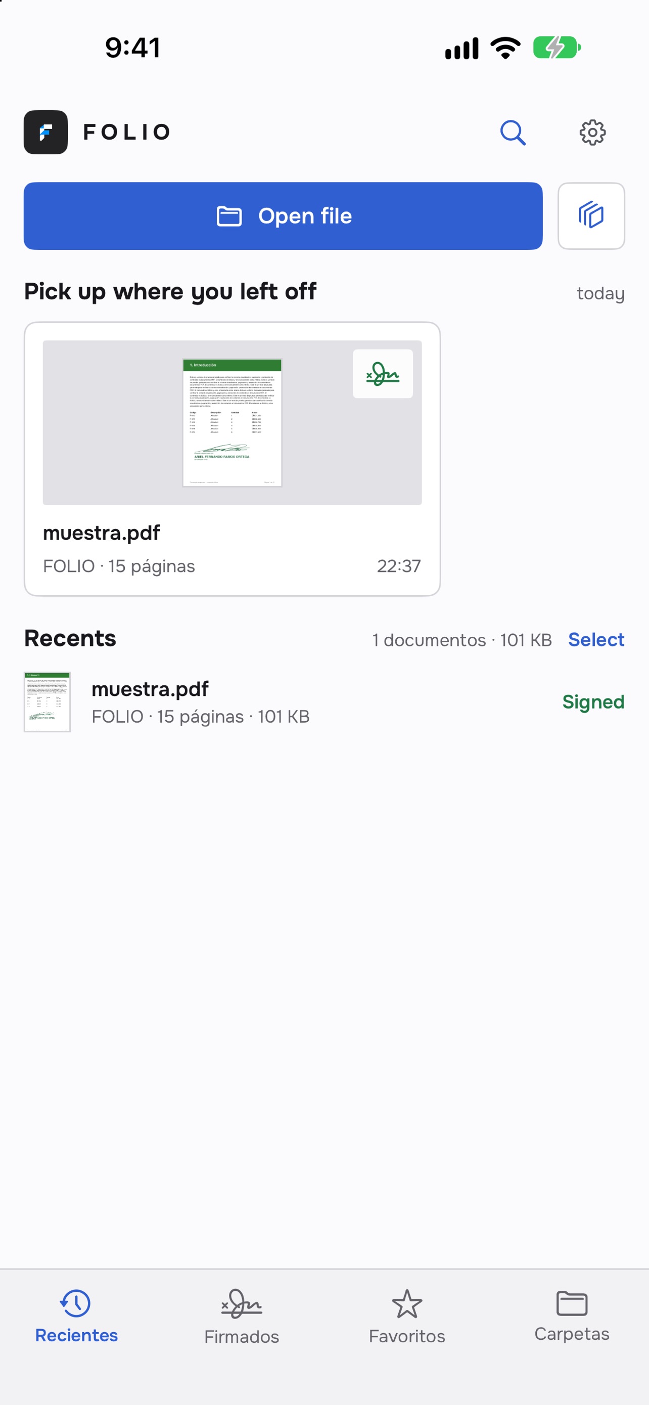Screenshot 2 of FOLIO Firmador