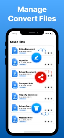 PDF to Word Converter | DOCX iPhone screenshot