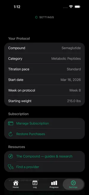 The Compound: Peptide Tracker screenshot 4
