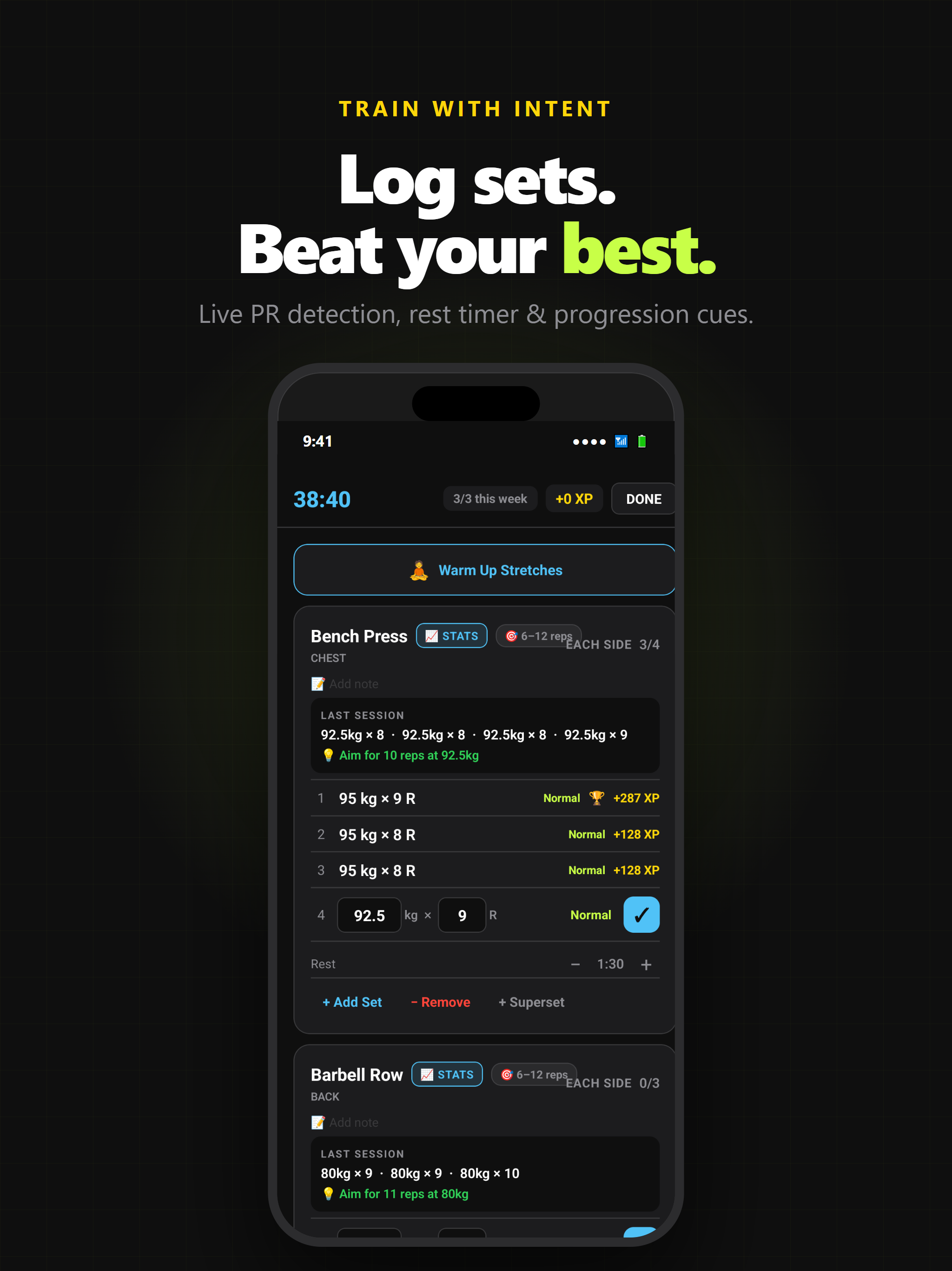 GymXP: Workout Tracker & Log screenshot 8