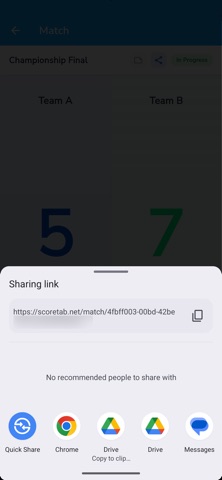 OneTap Scorekeeper - ScoreTab screenshot