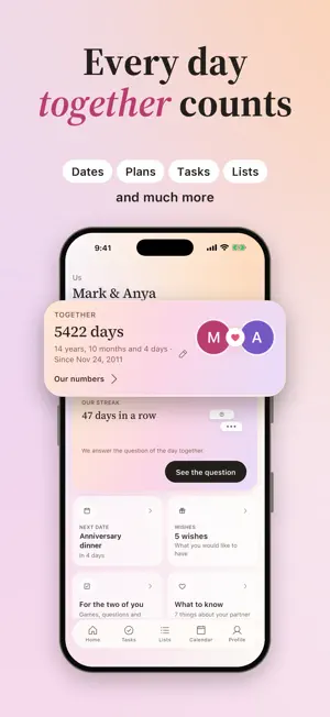 Krivo: couples app screenshot 1