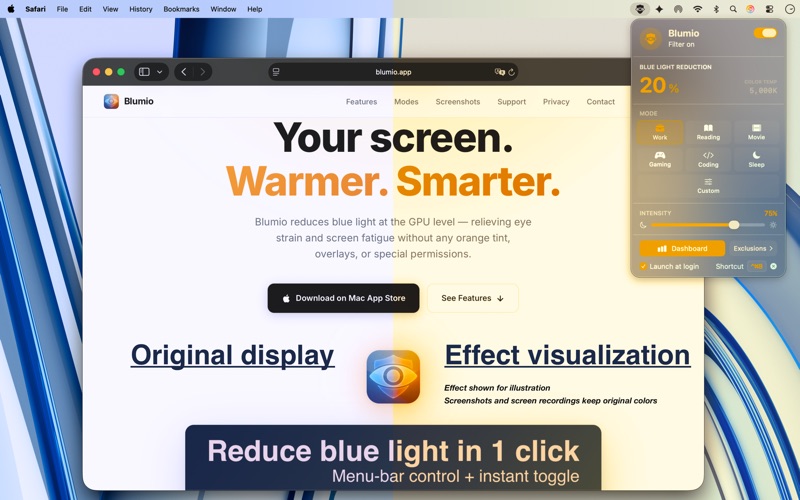 Blumio – Blue Light Filter screenshot