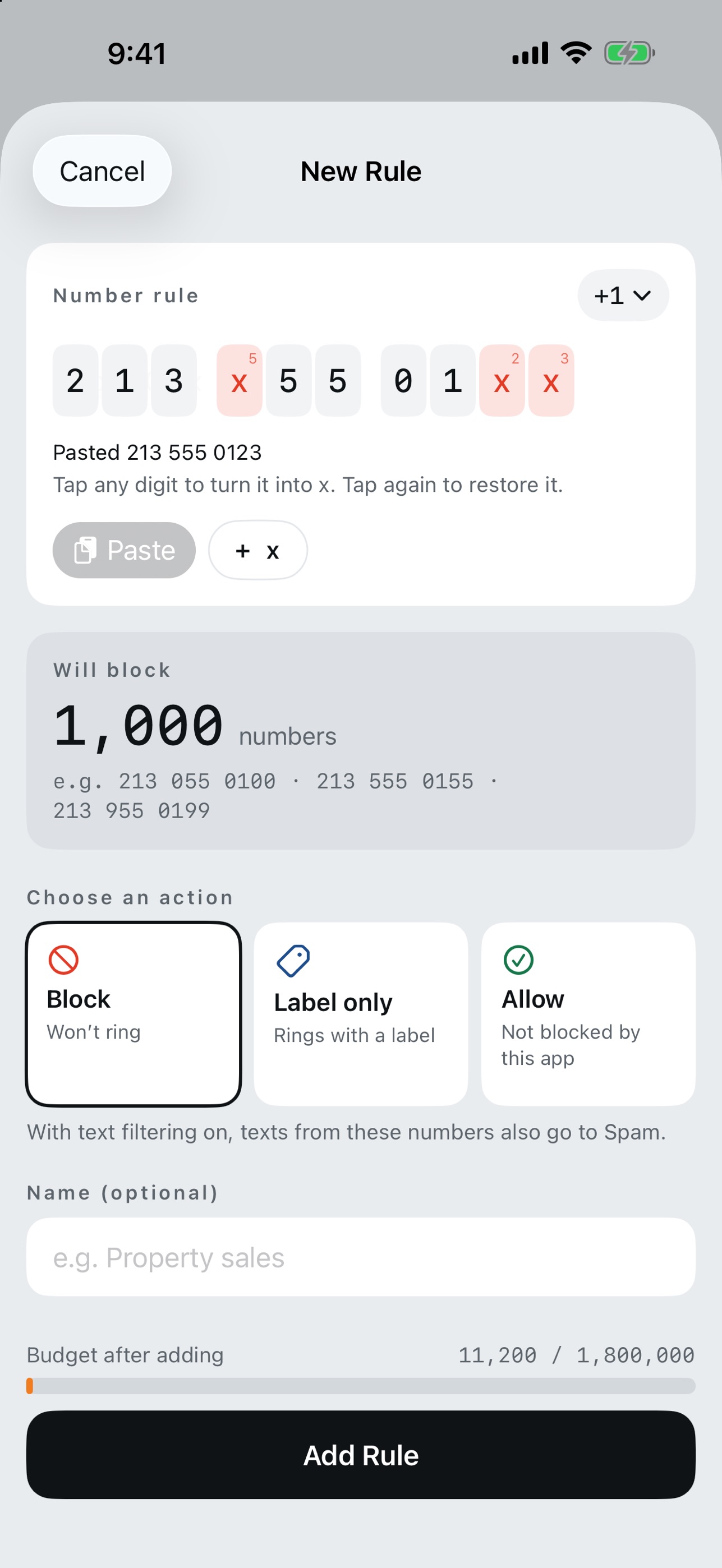 Screenshot 2 of CallSieve: Range Call Blocker