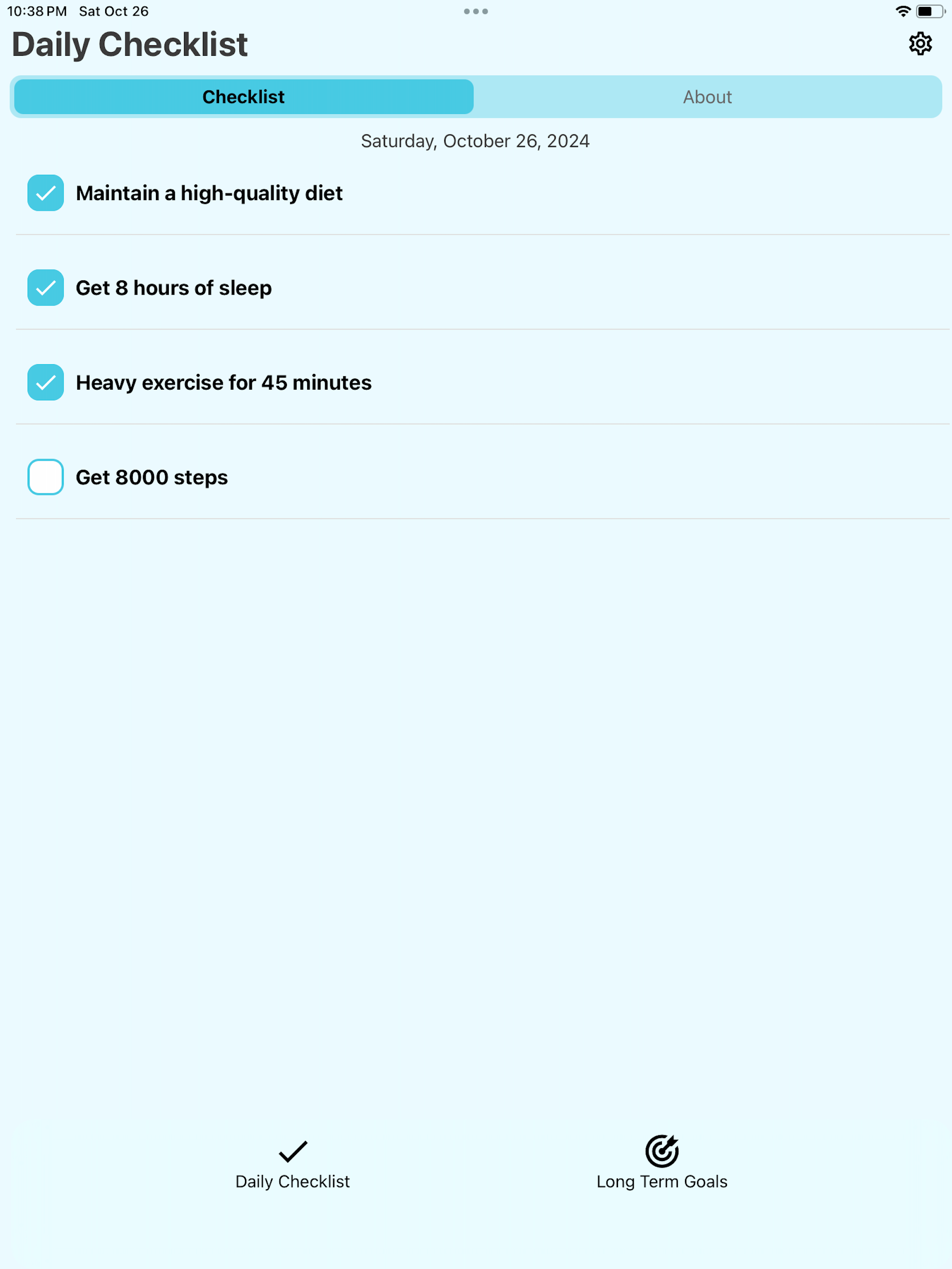 Longevity Checklist screenshot 6