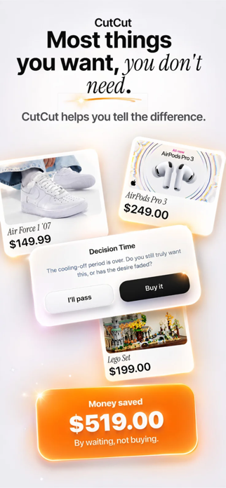 CutCut: Stop Impulse Buying Screenshot 1 of 7
