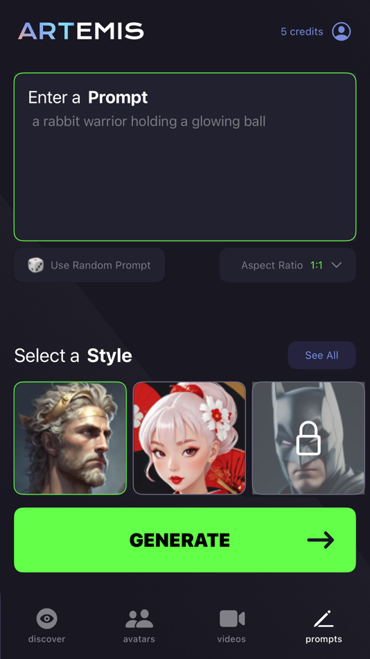 #8. Artemis: AI Photo Generator (iOS) 由: Kinematiks