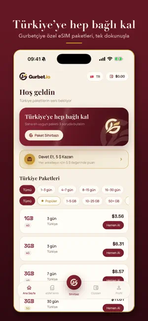 Gurbet.io: eSIM for Expats screenshot 1