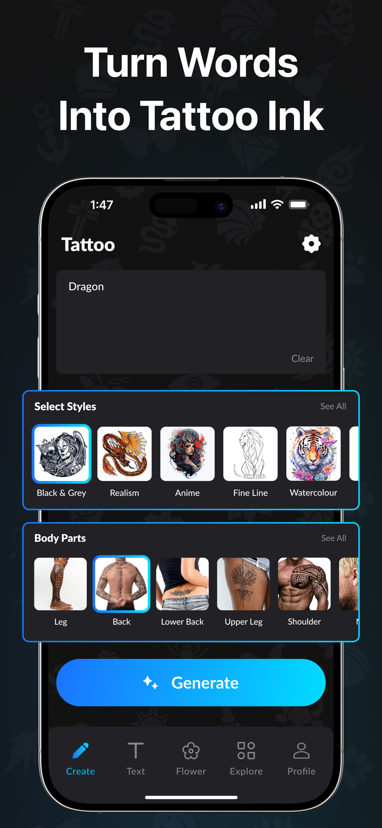 TattAI ~ AI Tattoo Generator ®
