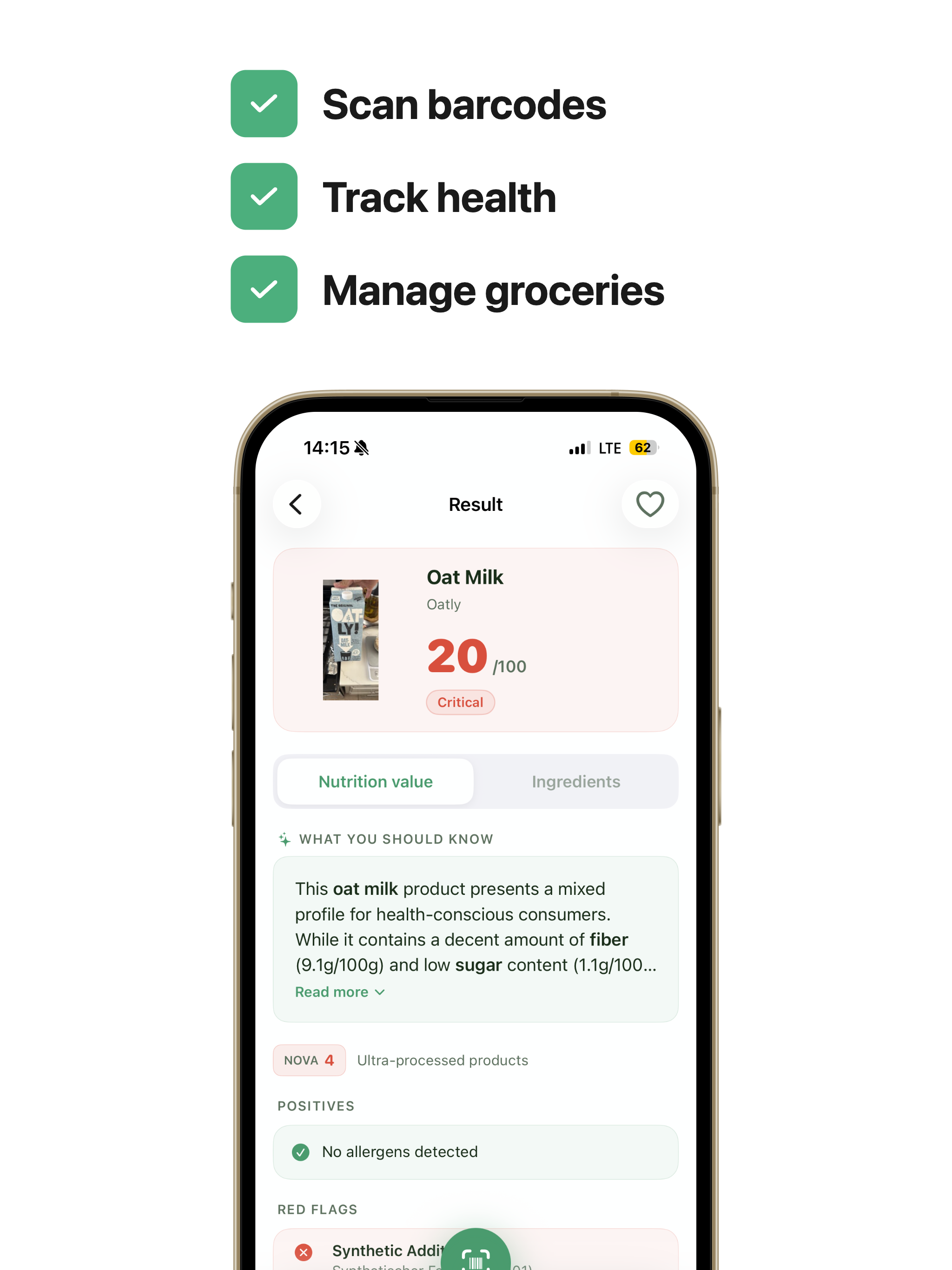 Gluten Free & Vegan Scanner
