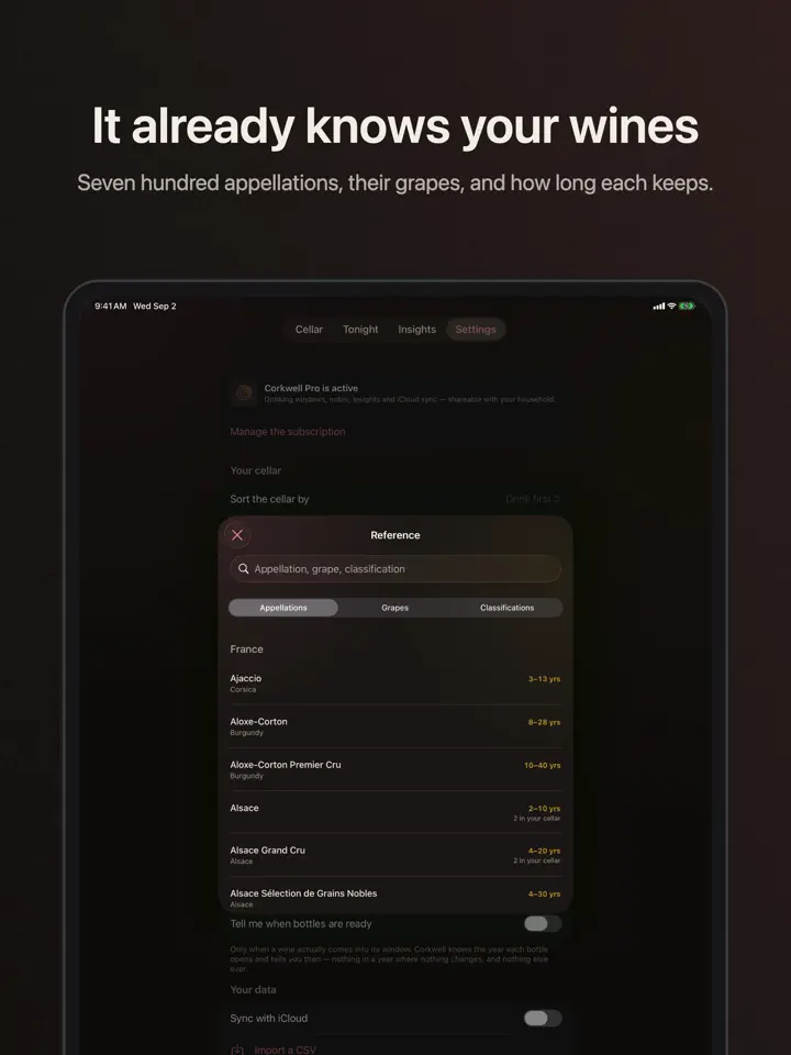 Corkwell on iPad: screenshot 8 of 8