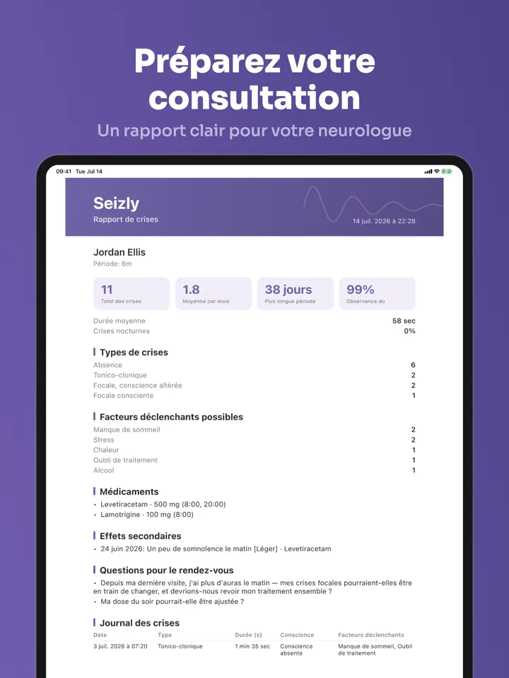 Seizly sur iPad : capture d’écran 6 sur 7