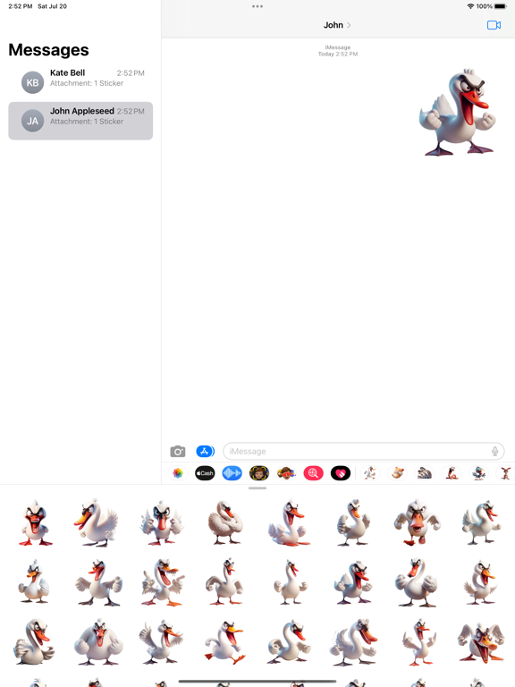Screenshot #4 pour Angry Swan Stickers