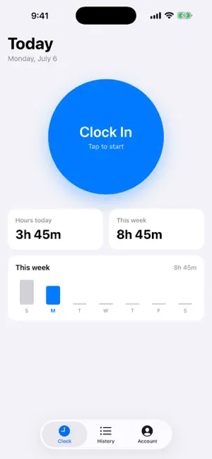 Clockwork Timecard screenshot 2