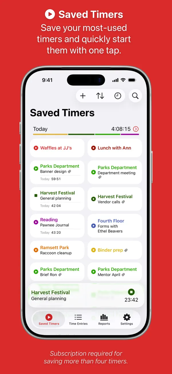 Screenshot #1 pour Timery: Time Tracker