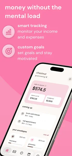 chestnut: envelope budgeting iPhone screenshot 1