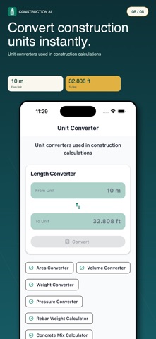 Construction Calculator Al - Screenshot 8 of 8