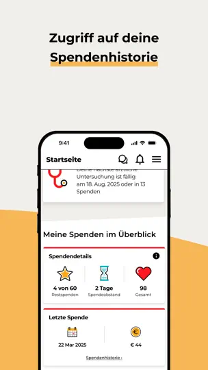 Screenshot von Mein CSL Plasma auf dem iPhone 2