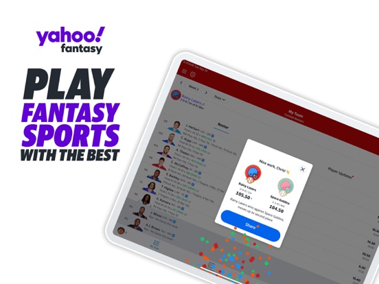 Yahoo Fantasy: Football & more iPad app afbeelding 1