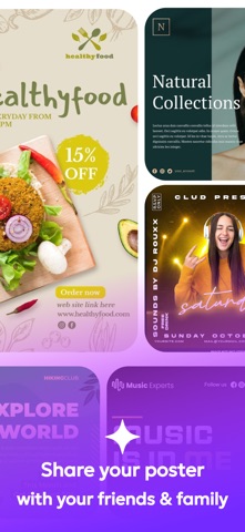 Poster Maker: Flyer Creator AI iPhone screenshot