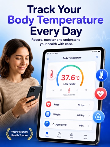 Body Temperature Fever Track iPad screenshot