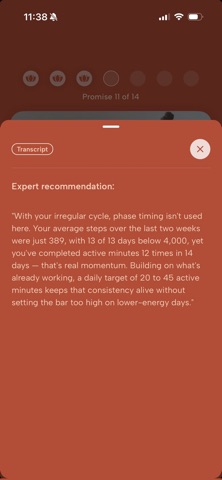 Una: Cycle-Aware Habit System iPhone screenshot