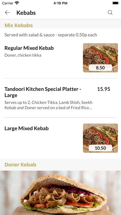 Tandoori Kitchen. Screenshot