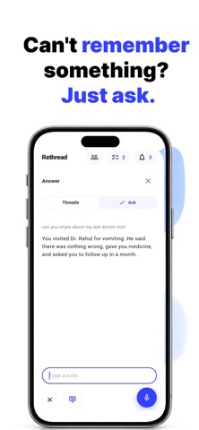Rethread AI Voice & Tasks screenshot